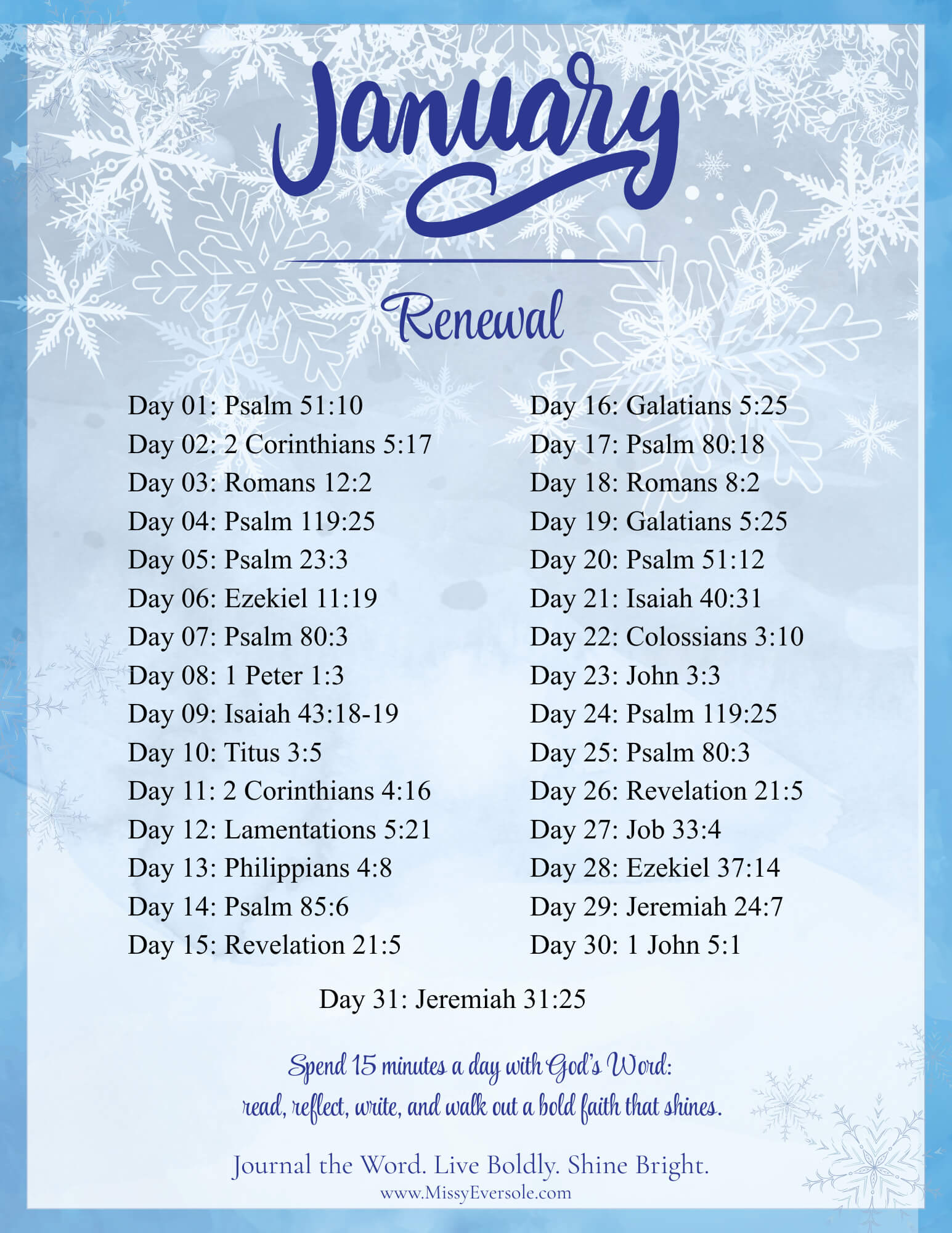 Subscribe to get January Bold Faith Scripture Journal