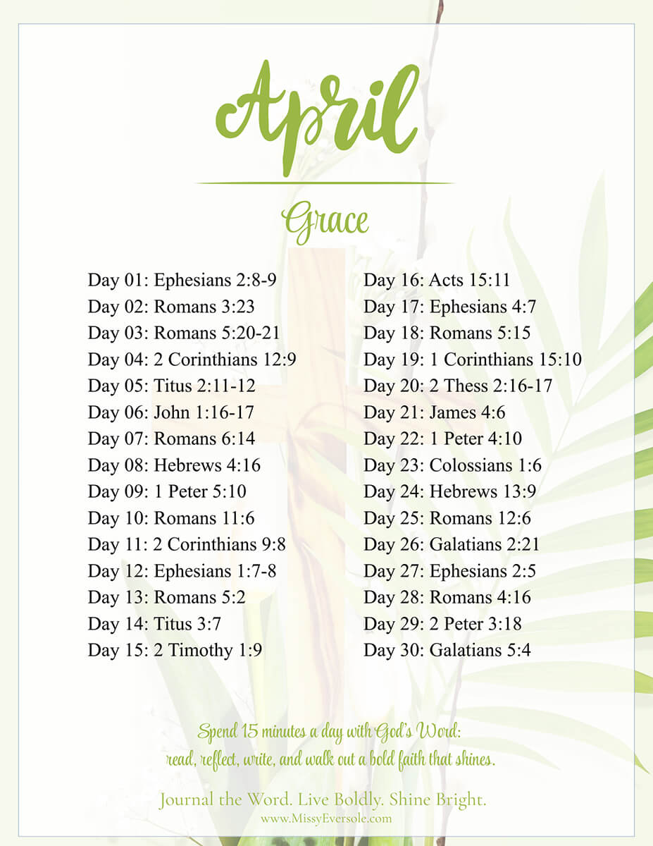 Bold Faith Scripture Journal April